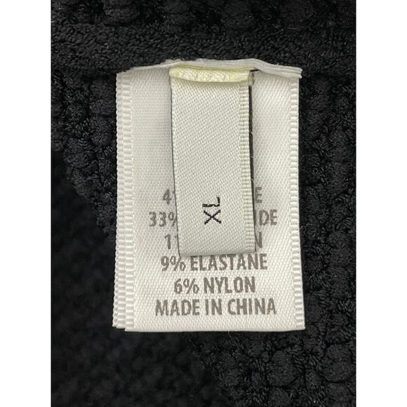 St. John Multiscale Textured Stretch Knit Collared Jacket Black XL Old Money - Picture 14 of 16